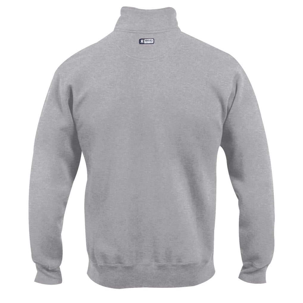 Wisconsin Badgers Big Cotton Quarter-Zip Pullover Sweatshirt - Gray