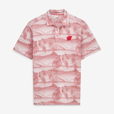 Wisconsin Badgers Tommy Bahama Corsica Coast IslandZone Polo - Red