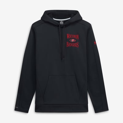 Wisconsin Badgers Under Armour 2026 Sideline Pro Storm Fleece Hoodie - Black
