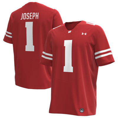 Colton Joseph Wisconsin Badgers Under Armour Home Replica Football Jersey - Red