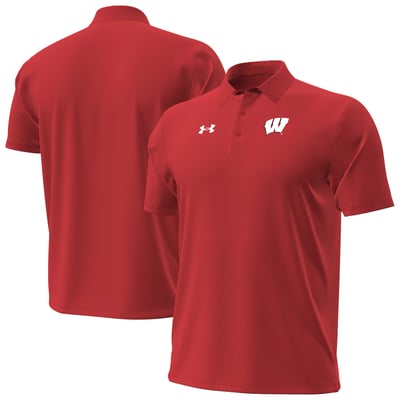 Wisconsin Badgers Under Armour 2026 Sideline ArmourDry Polo - Red