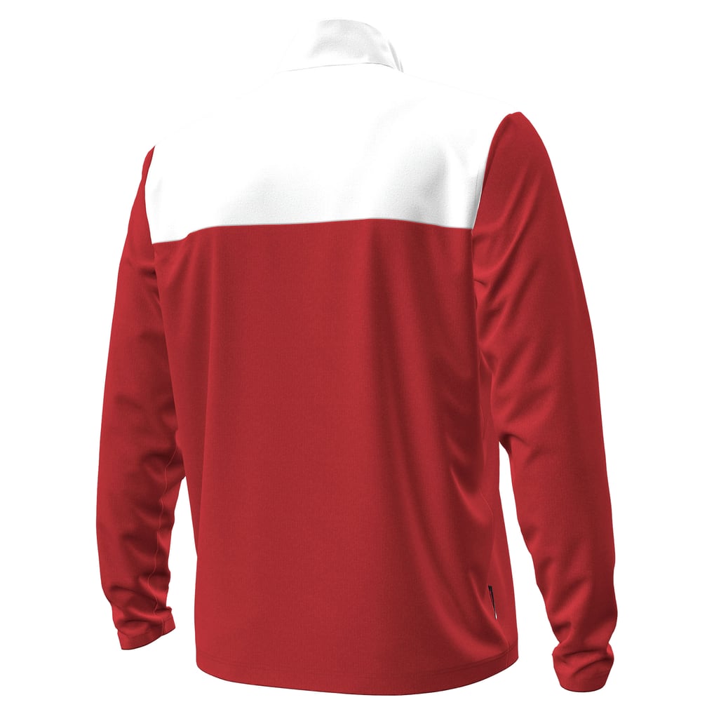 Wisconsin Badgers Under Armour Green Blocked Quarter-Zip Pullover - Red/White