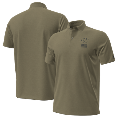 Wisconsin Badgers Under Armour 2026 Freedom Collection Polo - Tan