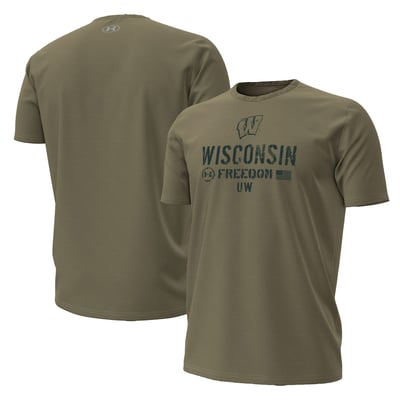 Wisconsin Badgers Under Armour 2026 Freedom Collection T-Shirt - Tan