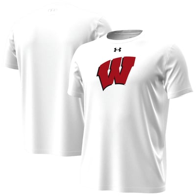 Wisconsin Badgers Under Armour Primary Tech Stretch T-Shirt - White