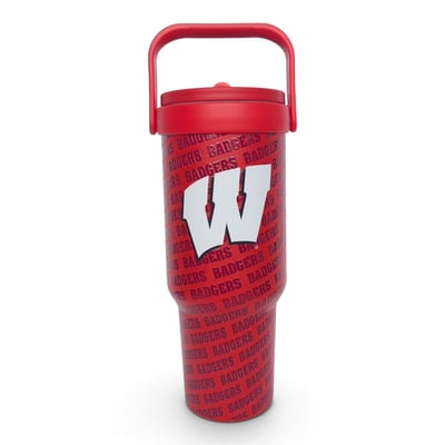 Wisconsin Badgers Pegasus 40oz. 5-D Logo Wordmark Stainless Steel ProCarry Tumbler