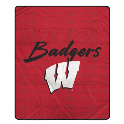 Wisconsin Badgers Pegasus Echo Script Fade 50" x 60" Ultra Soft Throw Blanket