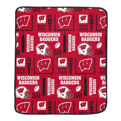Wisconsin Badgers Pegasus Team Spirit 60" x 70" Ultra Soft Blanket