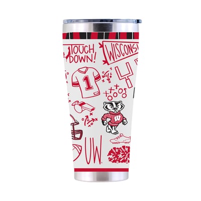 Wisconsin Badgers The Memory Company 30oz. Sketchpad Stainless Steel Tumbler