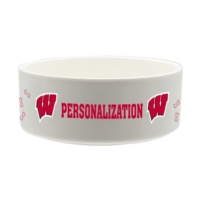 Wisconsin Badgers The Memory Company 35oz. Personalized Ceramic Pet Bowl