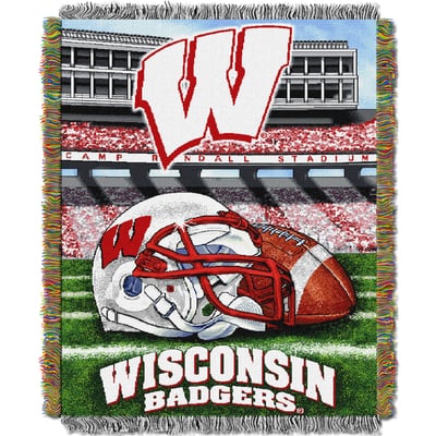 Wisconsin Badgers The Northwest Company 48'' x 60'' Home Advantage Woven Throw