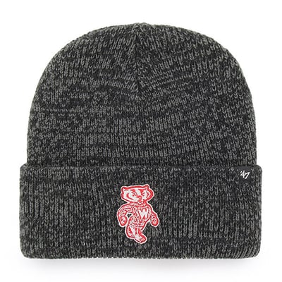 Wisconsin Badgers '47 Unisex Brain Freeze Cuff Knit Hat - Black
