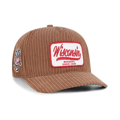 Wisconsin Badgers '47 Unisex Corduroy Patch Hitch Adjustable Hat - Brown