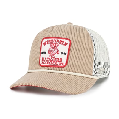 Wisconsin Badgers '47 Unisex Cordlandia Hitch Adjustable Hat - Khaki