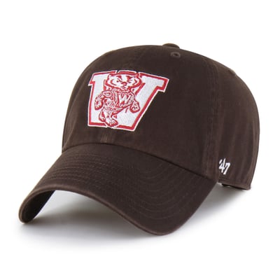  Wisconsin Badgers '47 Unisex Vault Clean Up Adjustable Hat - Brown