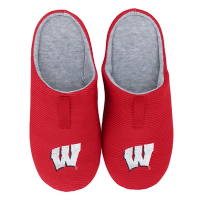 Wisconsin Badgers ZooZatz Unisex Ribbed Slide Slippers