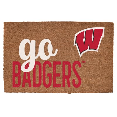 Wisconsin Badgers 20" x 30" Go Team Coir Door Mat
