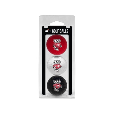 Wisconsin Badgers 3-Pack Multi-Colored Team Golf Ball Set
