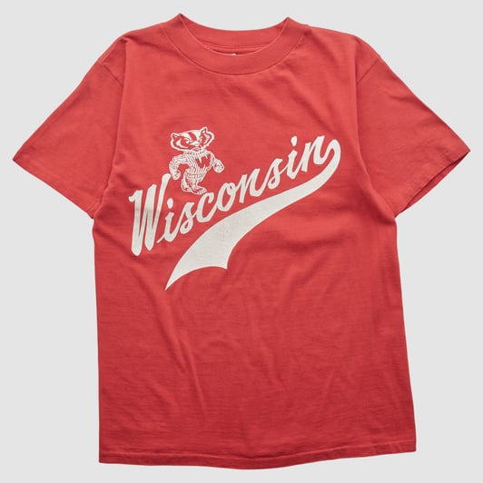 Wisconsin Badgers Artex 90s T-shirt - Red - S by Fanatics Real Vintage