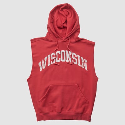 Wisconsin Badgers Jansport 2000s Hooded Pullover Sweatshirt - Red - XXS by Fanatics Real Vintage