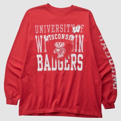 Wisconsin Badgers Jansport 2010s Long Sleeve T-shirt - Red - XL by Fanatics Real Vintage