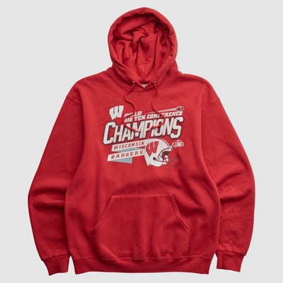 Wisconsin Badgers Jerzees 2012 Hooded Pullover Sweatshirt - Red - XS by Fanatics Real Vintage