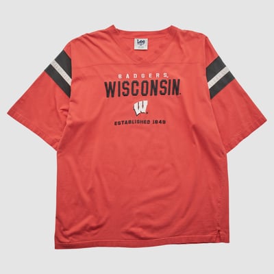 Wisconsin Badgers Lee Apparel 2000s T-shirt - Red - 2XL by Fanatics Real Vintage