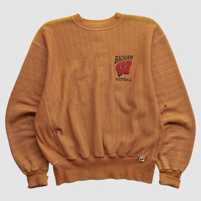 Wisconsin Badgers Midwest Embroidery 90s Pullover Sweatshirt - Clay - M by Fanatics Real Vintage