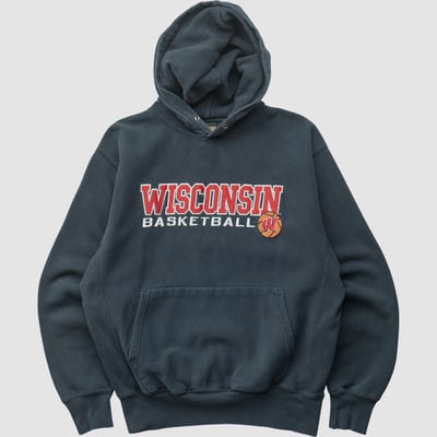 Wisconsin Badgers Signature Gold Country 2000s Hooded Pullover Sweatshirt - Black - M by Fanatics Real Vintage