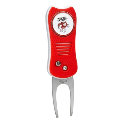 Wisconsin Badgers Switchblade Divot Tool With Magnetic Ball Marker
