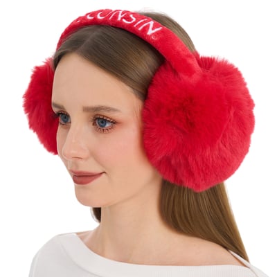 Wisconsin Badgers ZooZatz Fluffy Earmuffs