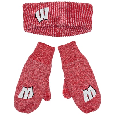 Wisconsin Badgers ZooZatz Lurex Headband & Mittens Bundle
