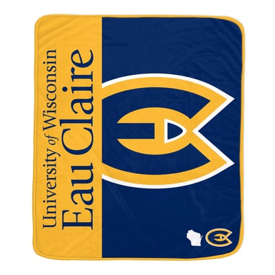 Wisconsin Eau Claire Blugolds Pegasus Endzone 50" x 60" Ultra Soft Throw Blanket