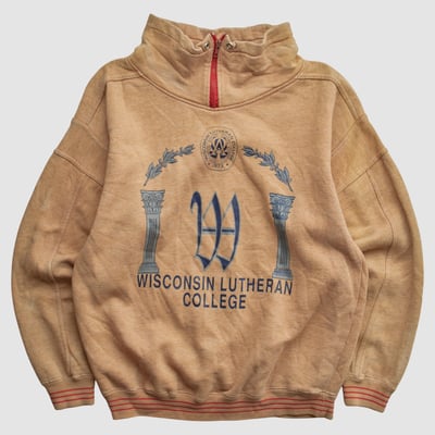 Wisconsin Lutheran Warriors Genus 80s 1/4 Zip Sweatshirt - Clay - S by Fanatics Real Vintage