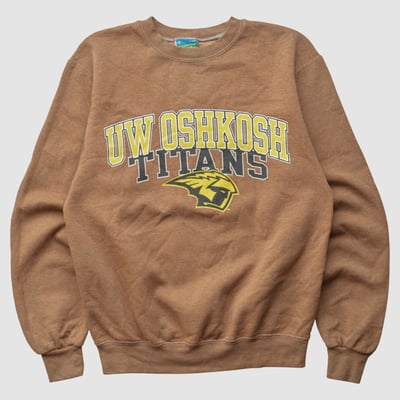 Wisconsin-Oshkosh Titans Champion 2010s Pullover Sweatshirt - Clay - S by Fanatics Real Vintage