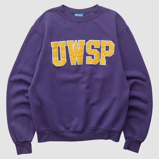 Wisconsin-Stevens Point Pointers Champion 2010s Pullover Sweatshirt - Purple - XS by Fanatics Real Vintage