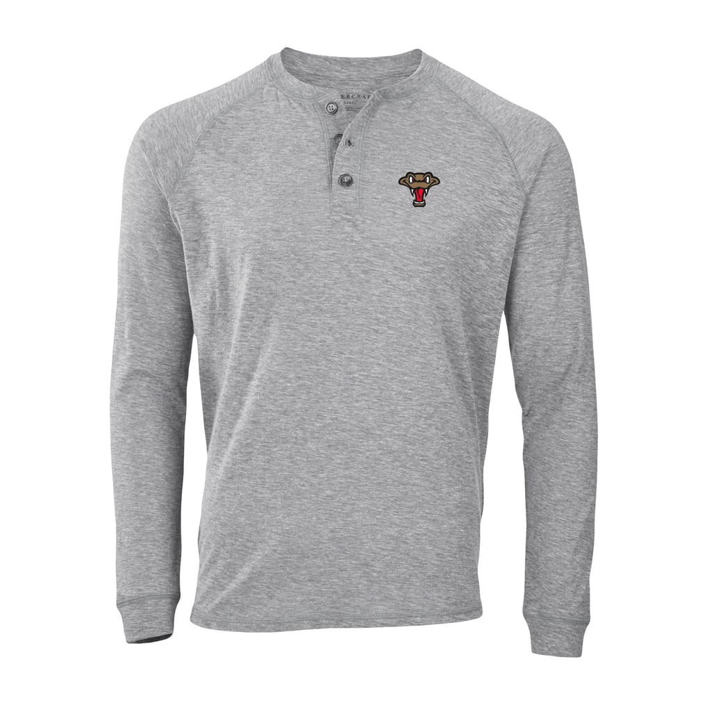 Men's Wisconsin Timber Rattlers Heather Gray Henley Long Sleeve T-Shirt