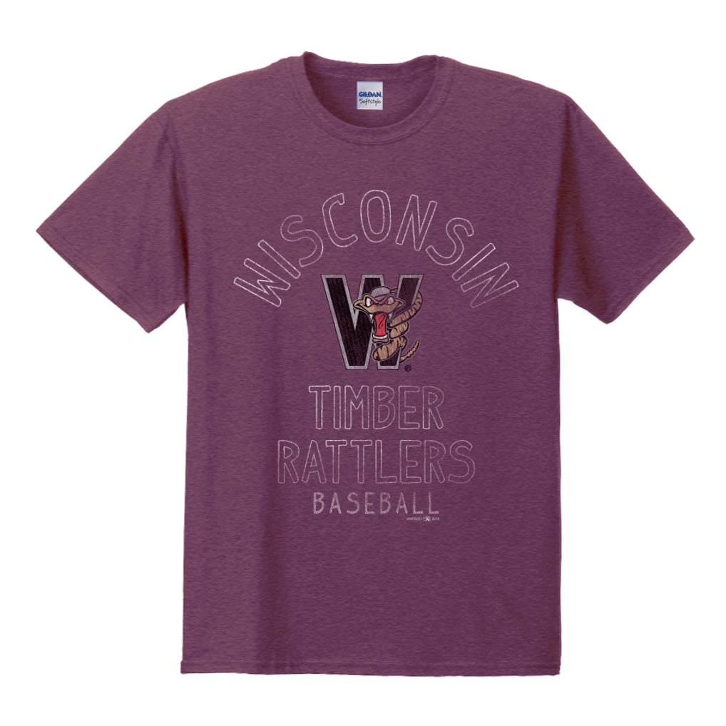 Wisconsin Timber Rattlers Maroon Rising Star Softstyle T-Shirt