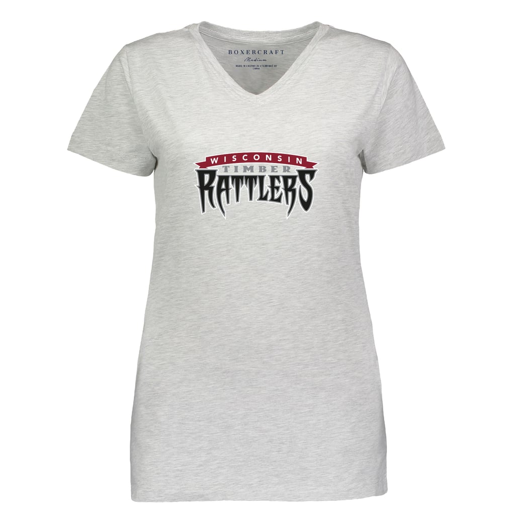 Women's Wisconsin Timber Rattlers Boxercraft Heather Gray Essential V ...