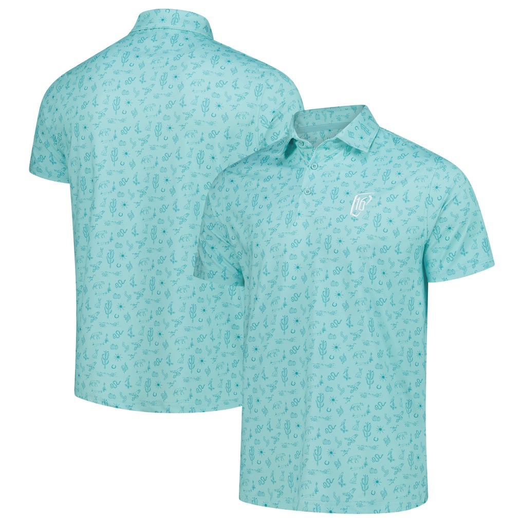 WM Phoenix Open Barstool Golf 16 Custom Printed Polo - Aqua