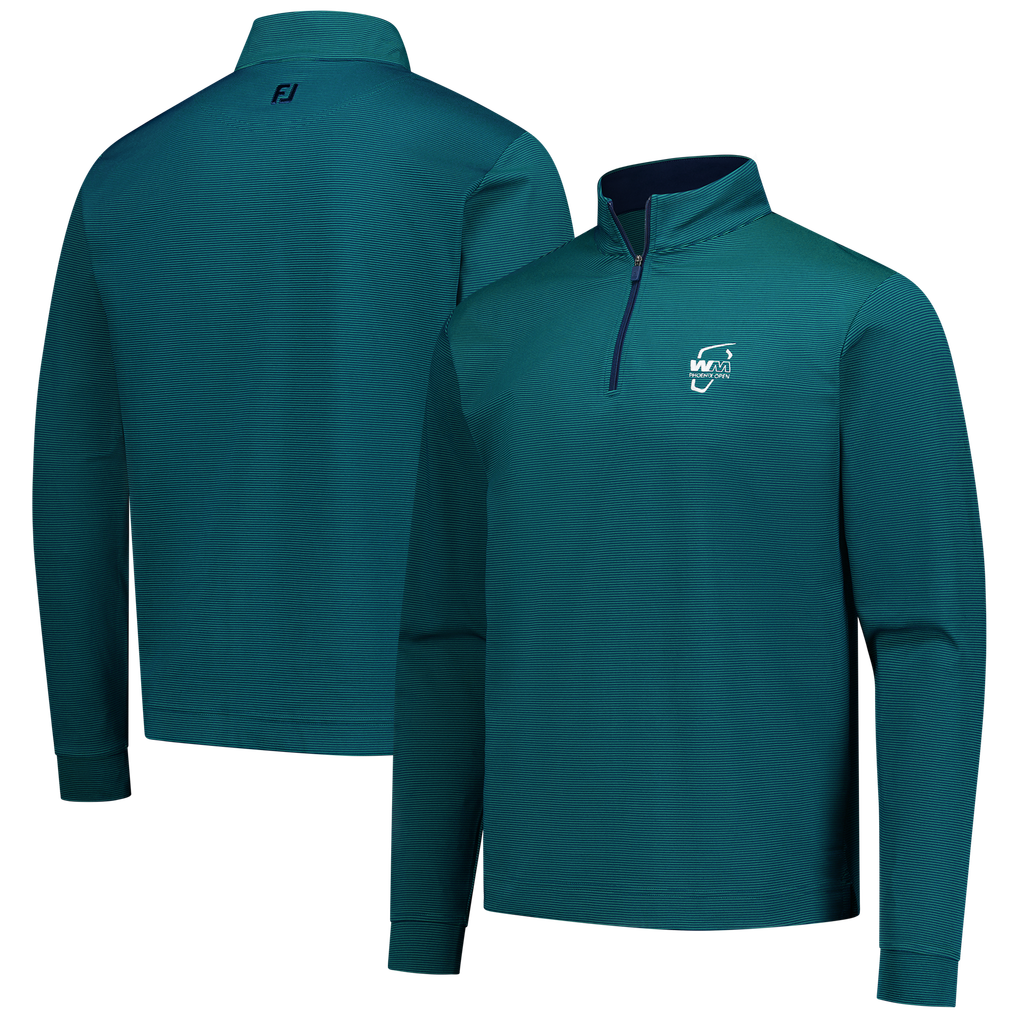 WM Phoenix Open FootJoy Ottoman Stripe Quarter-Zip Top - Green
