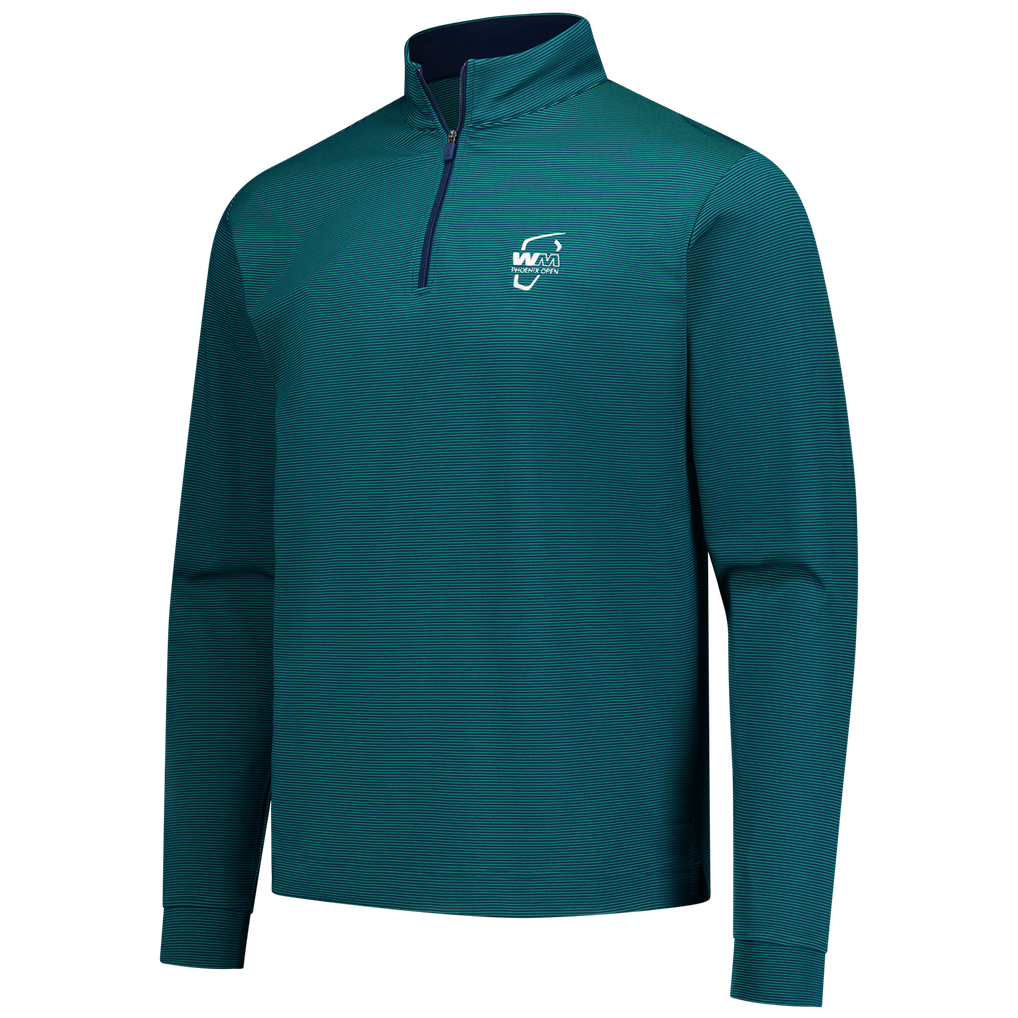 WM Phoenix Open FootJoy Ottoman Stripe Quarter-Zip Top - Green