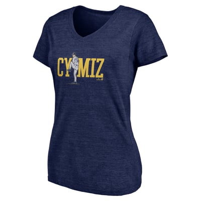 Jacob Misiorowski BreakingT Women's Cy Miz V-Neck T-Shirt - Navy