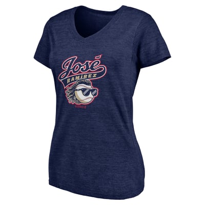 José Ramírez BreakingT Women's Wild Thing V-Neck T-Shirt - Navy