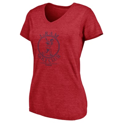 José Ramírez BreakingT Women's J-Ram Golf Club V-Neck T-Shirt - Red