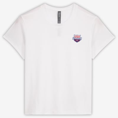 USA Swimming Vuori Women's  Energy Classic T-Shirt - White