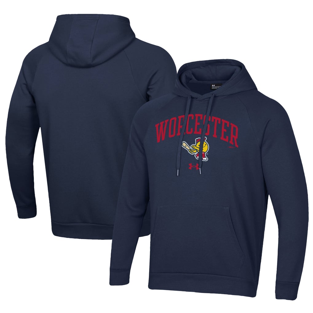 Worcester Red Sox Under Armour All Day Fleece Pullover Hoodie - Navy