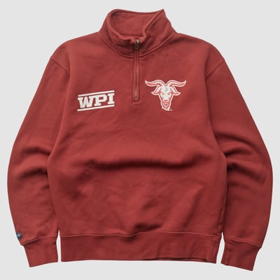 Worcester State Lancers Jansport 2010s 1/4 Zip Sweatshirt - Red - XS by Fanatics Real Vintage