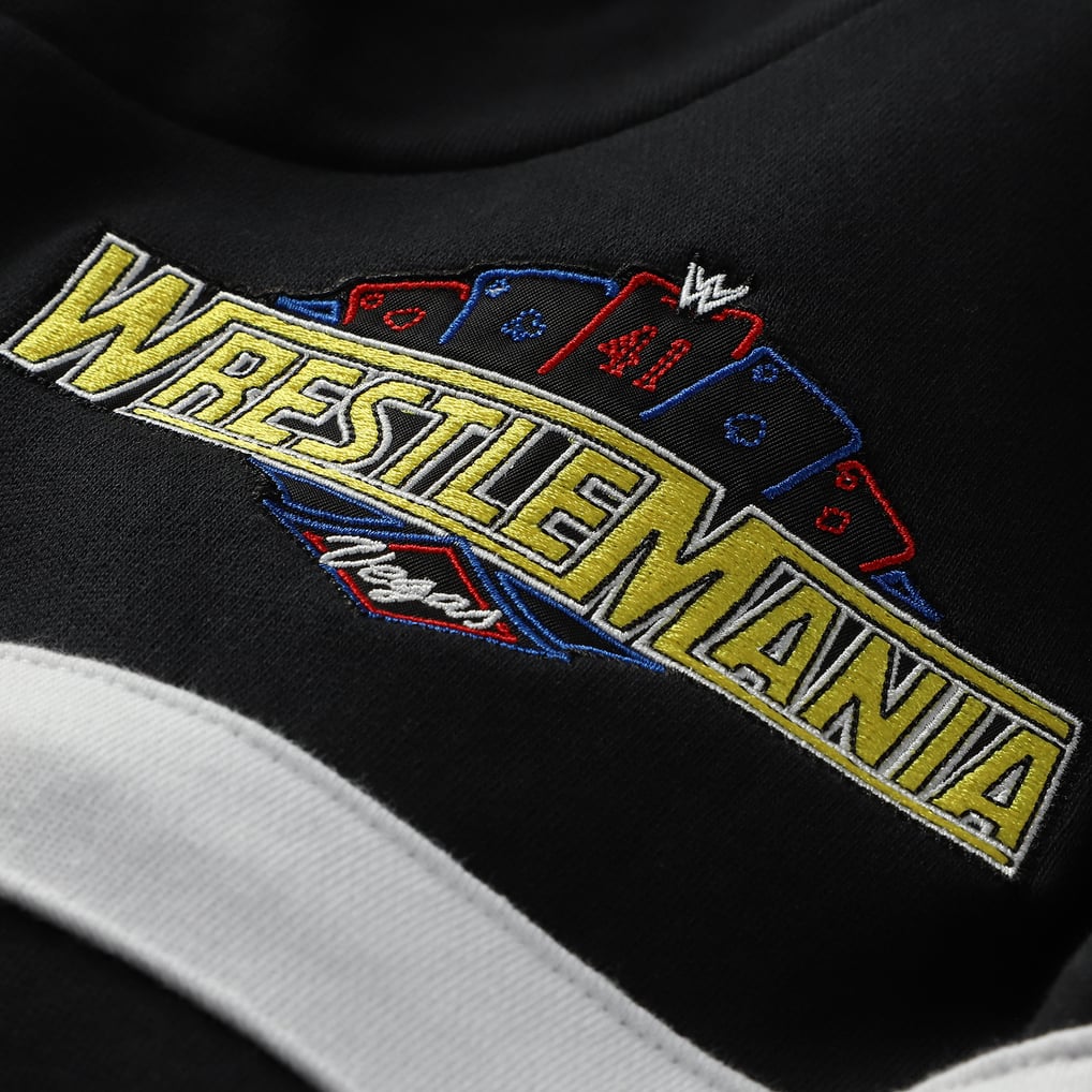 WrestleMania 41 Mitchell & Ness Head Coach Pullover Hoodie - Black