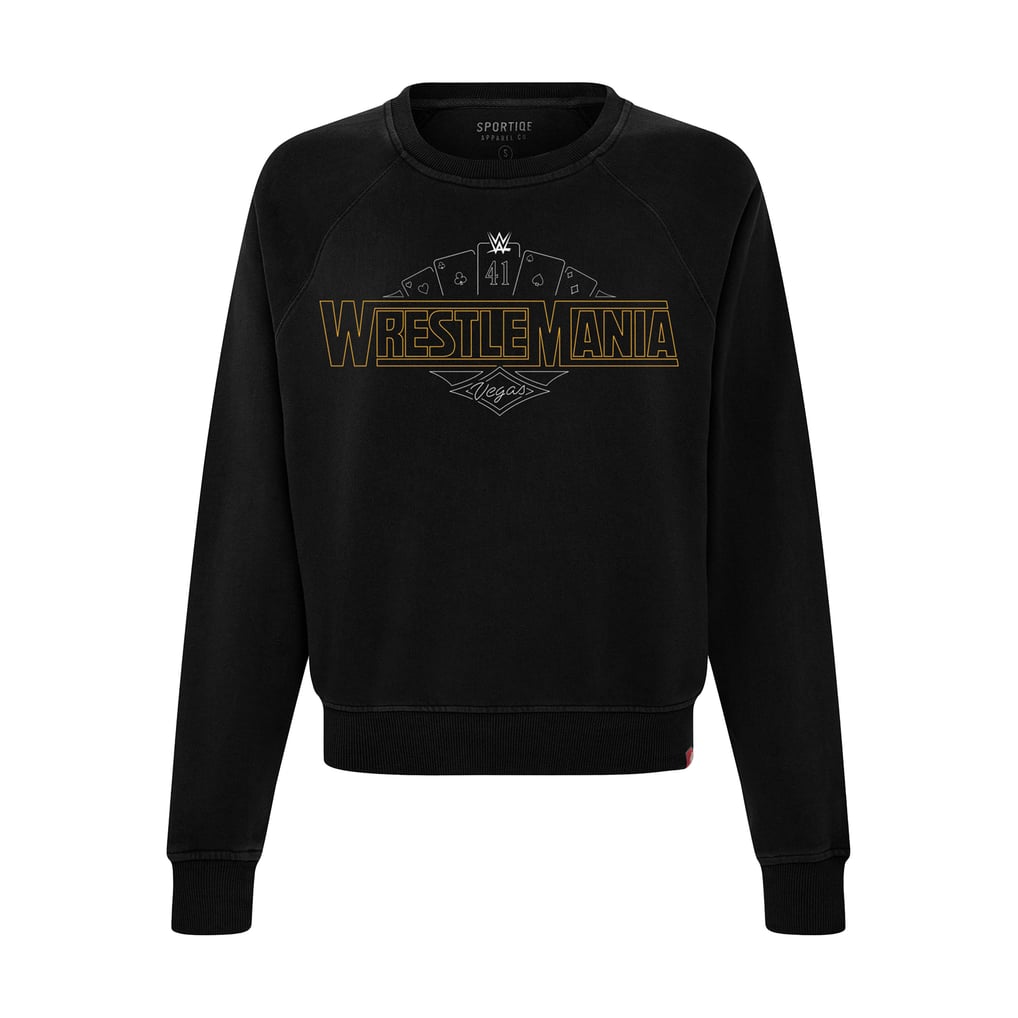 WrestleMania 41 Sportiqe Women's Ashlyn Raglan Pullover Sweatshirt - Black